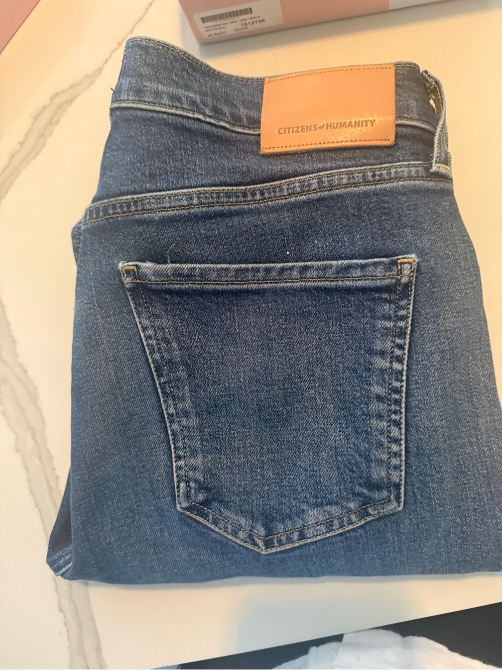 Citizens Of Humanity Charlotte Straight-Leg Mid-Blue Jeans sz 28 - Picture 6 of 6